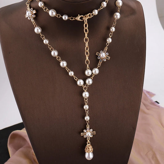 white pearl necklace Versatile Necklace statement necklace Special Occasion Jewelry Rosary necklace pearl necklace pearl jewelry Pearl And Silver Necklace Monica vinader jewelry monica vinader layering necklace Imitation Pearl Necklace Classic Pearls