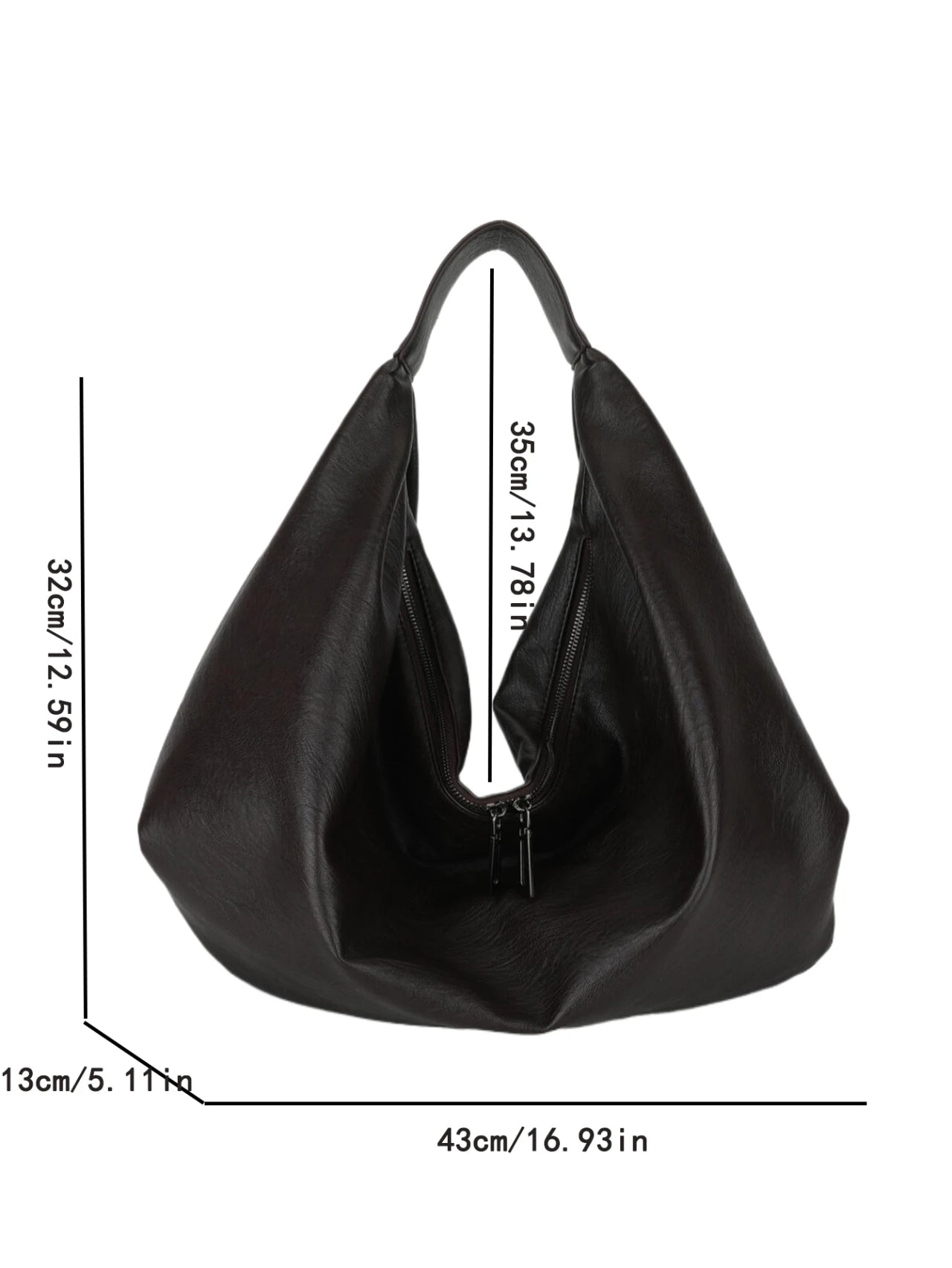 Soft Saggy Bag Shoulder Bag  Trendy Handbag  Fashion Accessories Women Fashion Everyday Bag Chic Style Comfortable Wear Durable Handbag  Spacious Bag Ladies Fashion