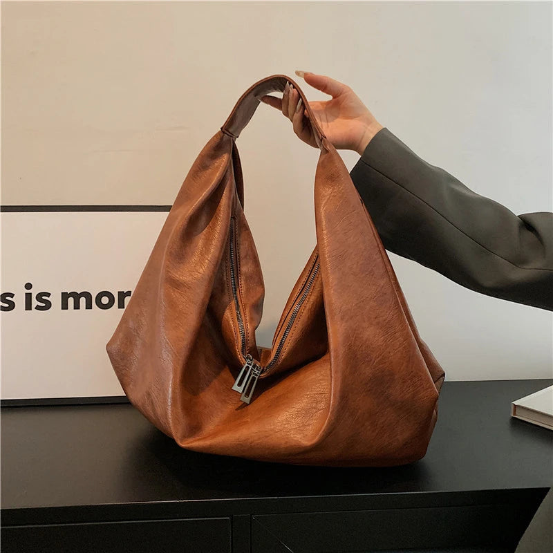 Soft Saggy Bag Shoulder Bag  Trendy Handbag  Fashion Accessories Women Fashion Everyday Bag Chic Style Comfortable Wear Durable Handbag  Spacious Bag Ladies Fashion